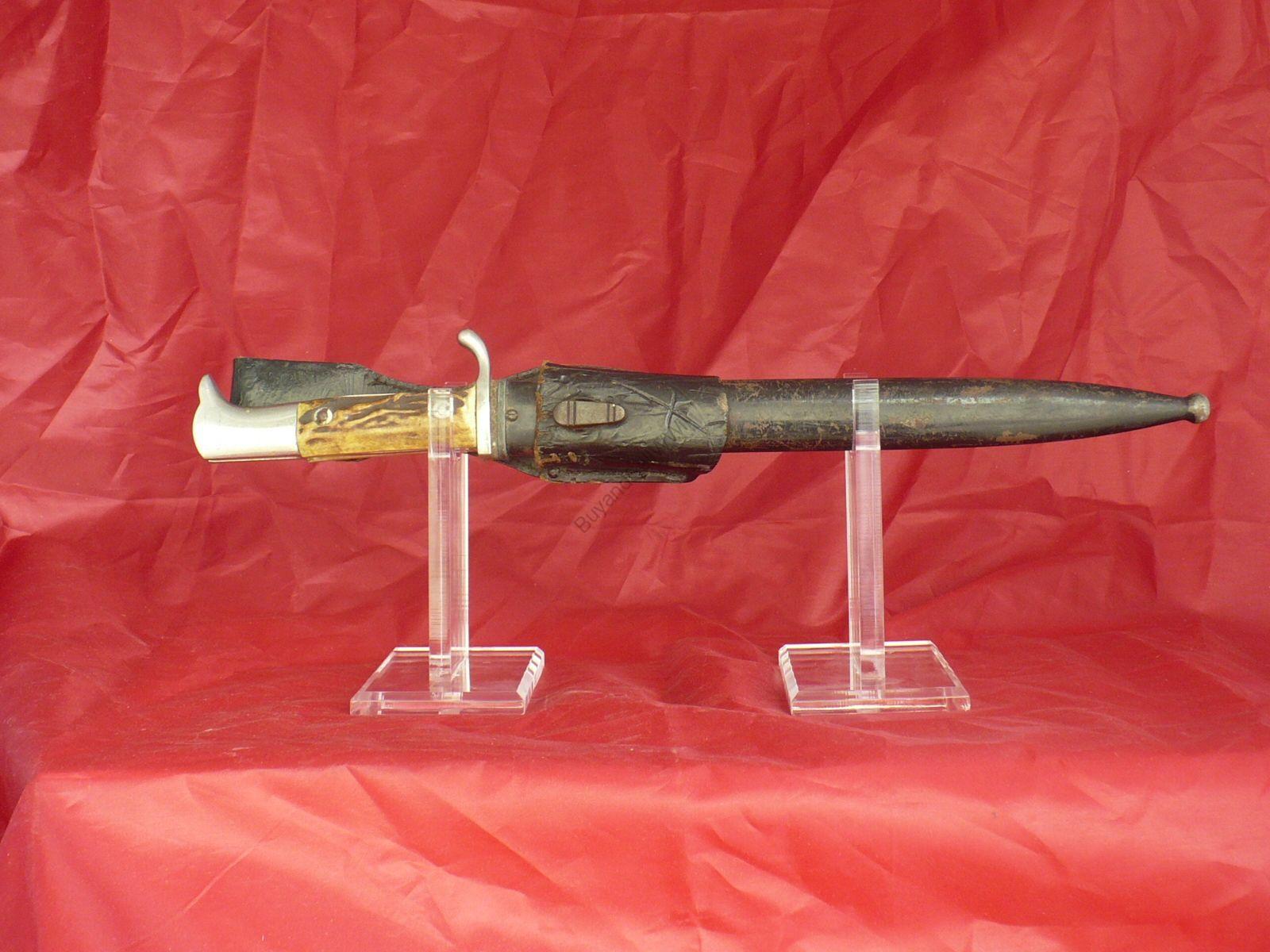 WW2 German Police stag horn dagger with police shield
