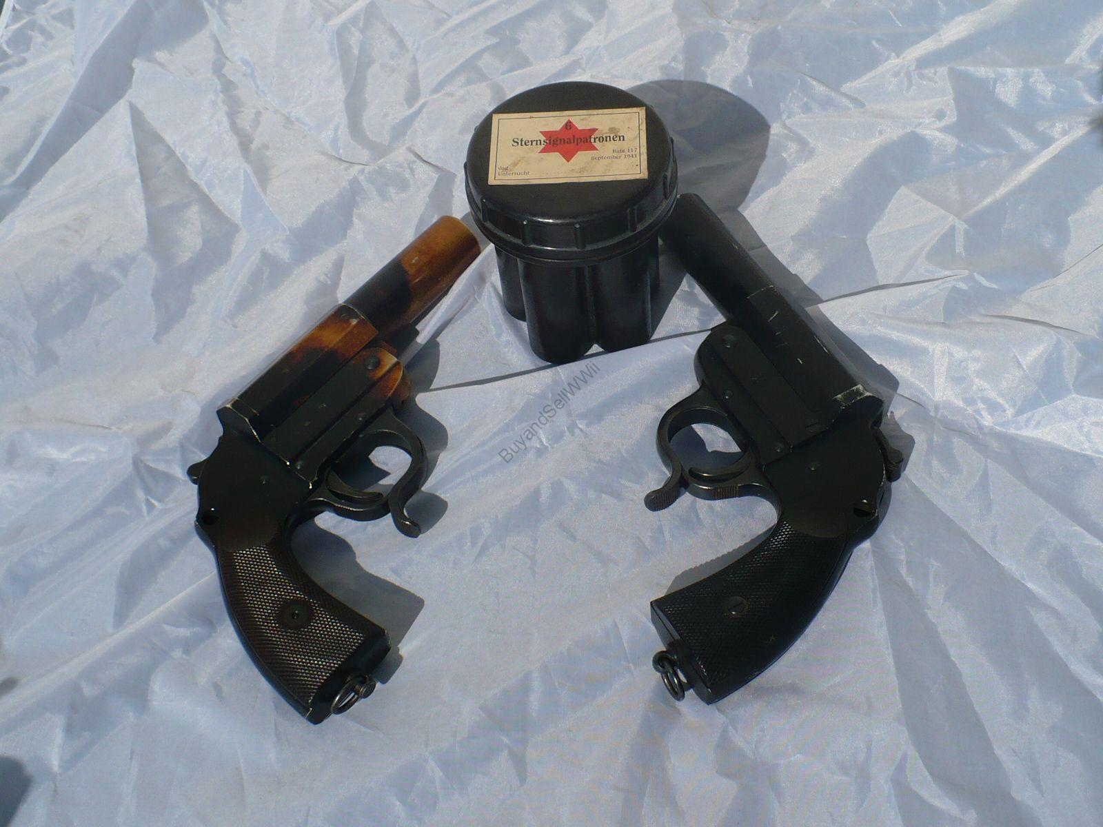 WW2 German signal flare pistols collection