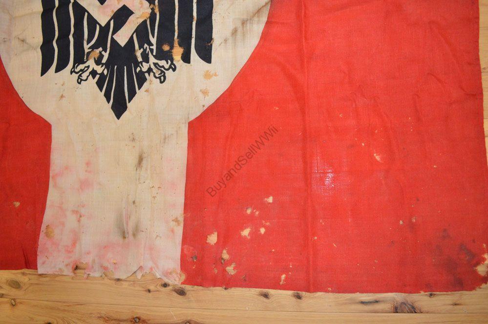 WW2 German Nazi red square pennant — detail view 4