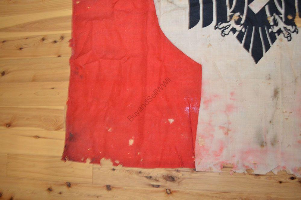 WW2 German Nazi red square pennant — detail view 2