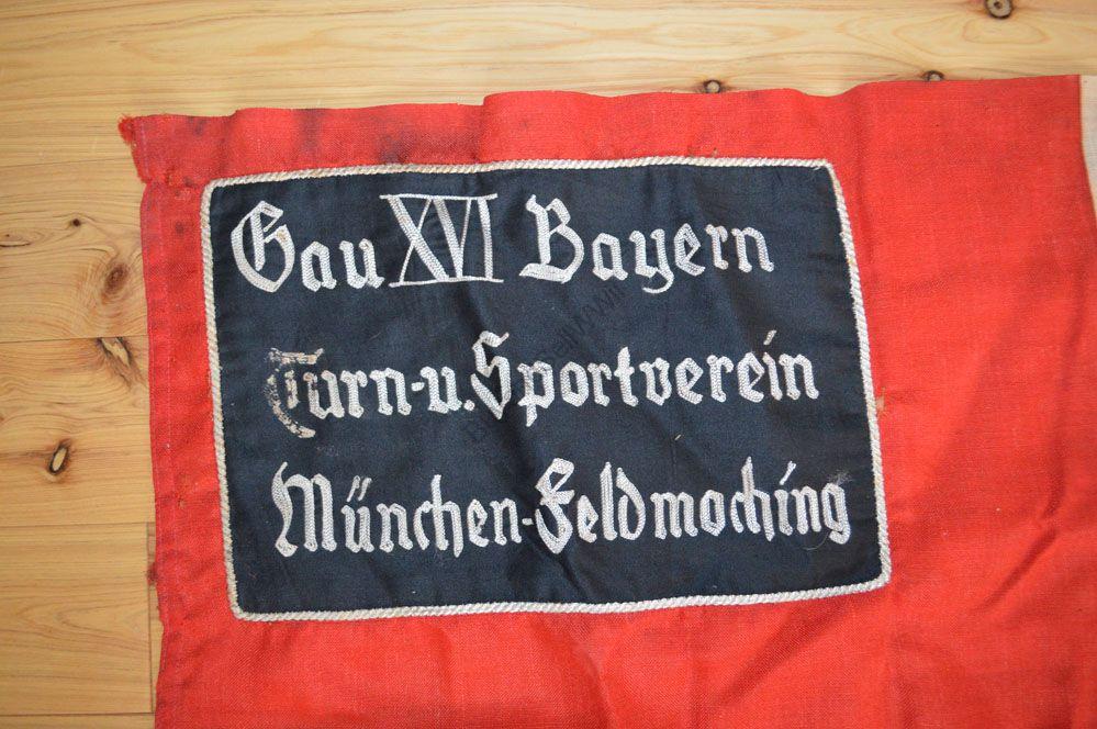 WW2 German Nazi red square pennant — detail view 3
