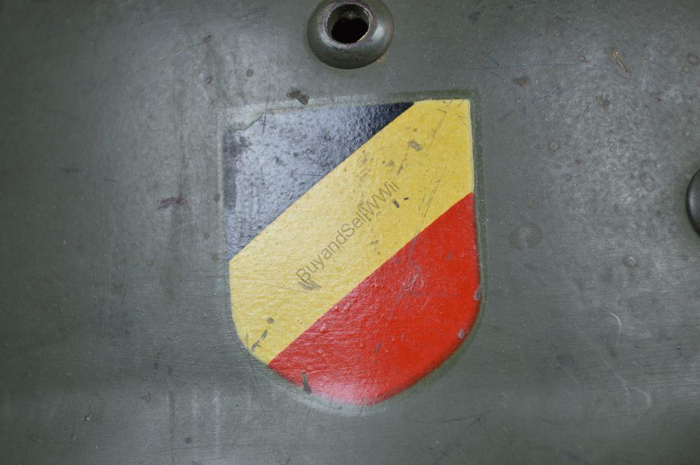 WWII German M35 DD Heer helmet — national shield decal
