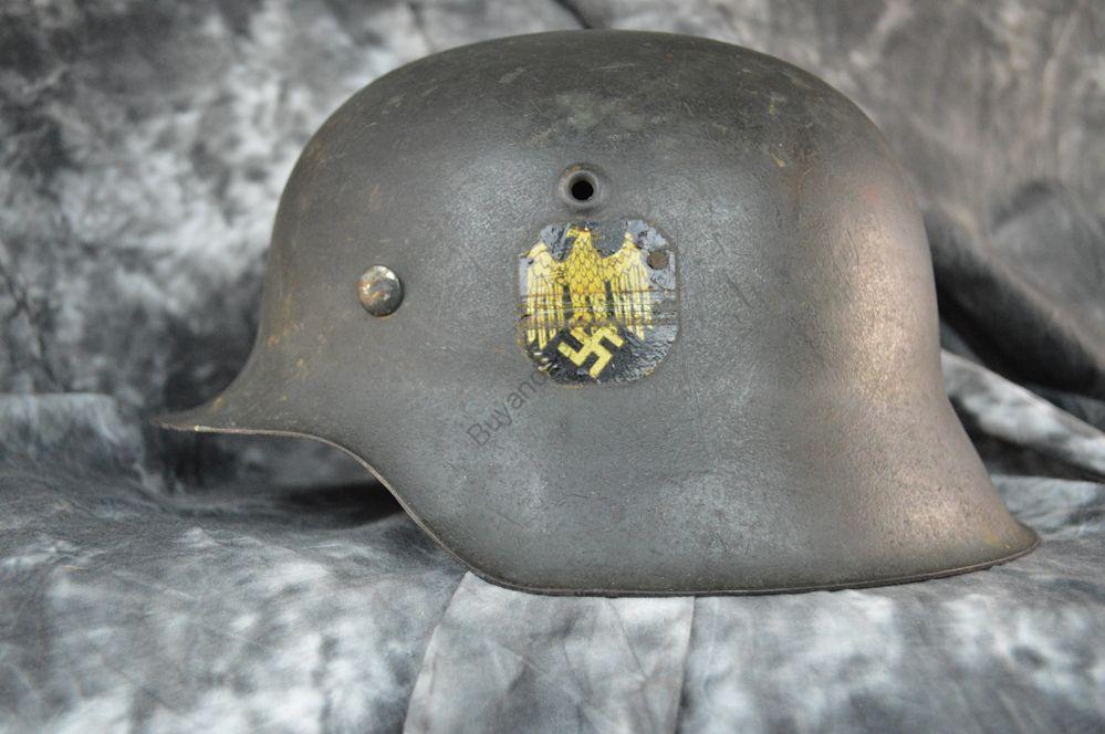 WWII German Heer M40 helmet — field-used example