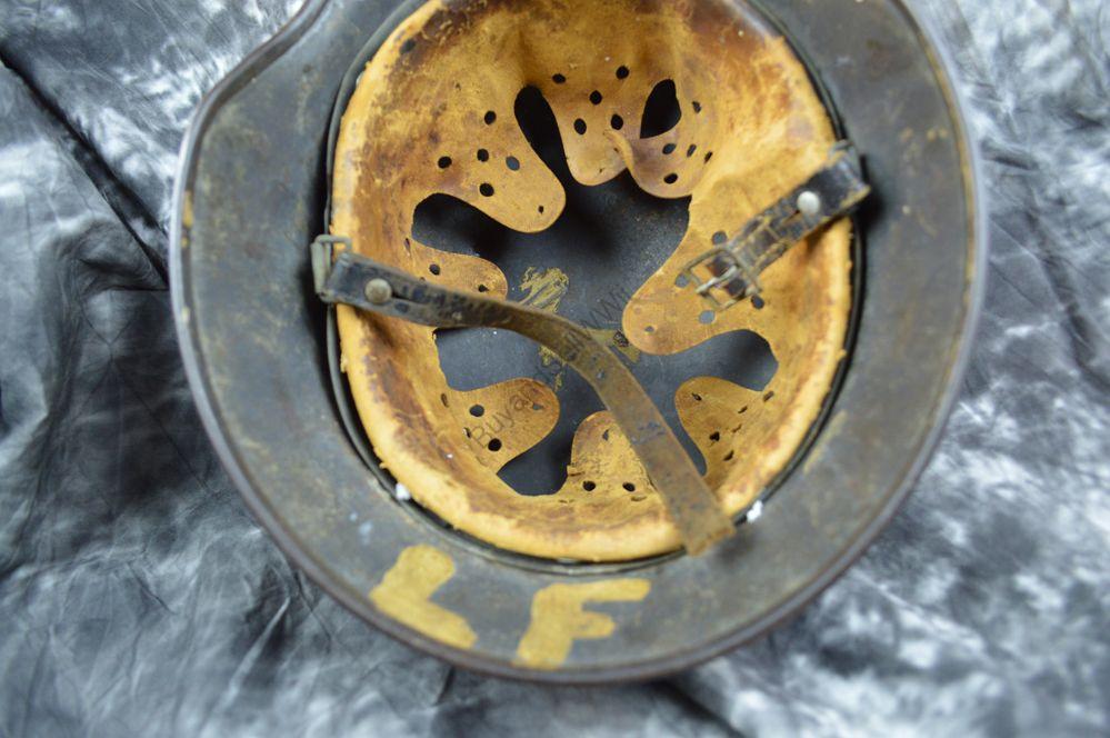 WWII DAK camo helmet Luftwaffe side