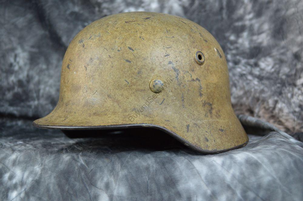 WWII DAK German camo helmet