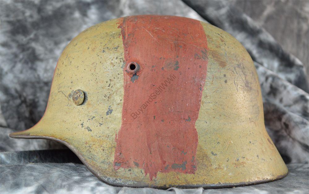 WW2 German DAK Medic Helmet left side