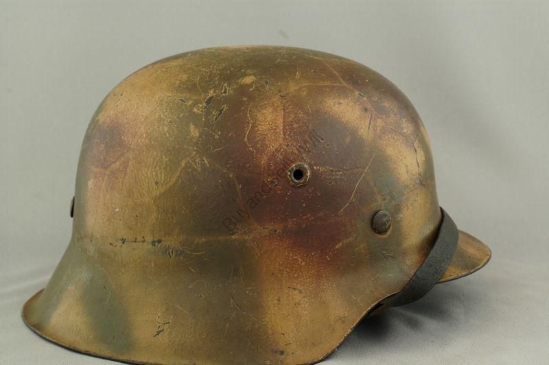 WWII German Normandy camo helmet