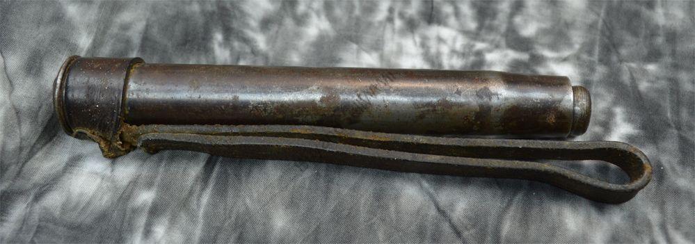 WW2 SIPO concentration camp blackjack — handle detail