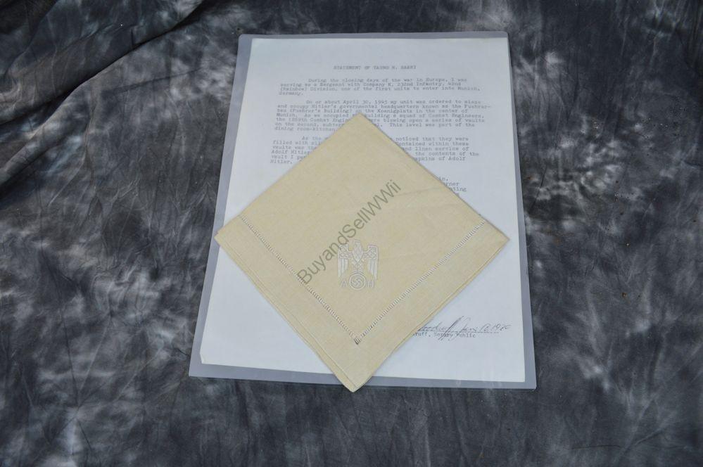 WW2 German Adolf Hitler napkin
