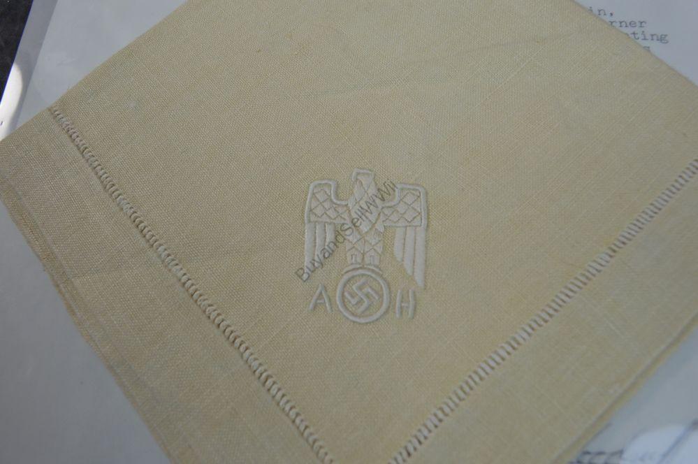 WW2 German Adolf Hitler napkin reverse