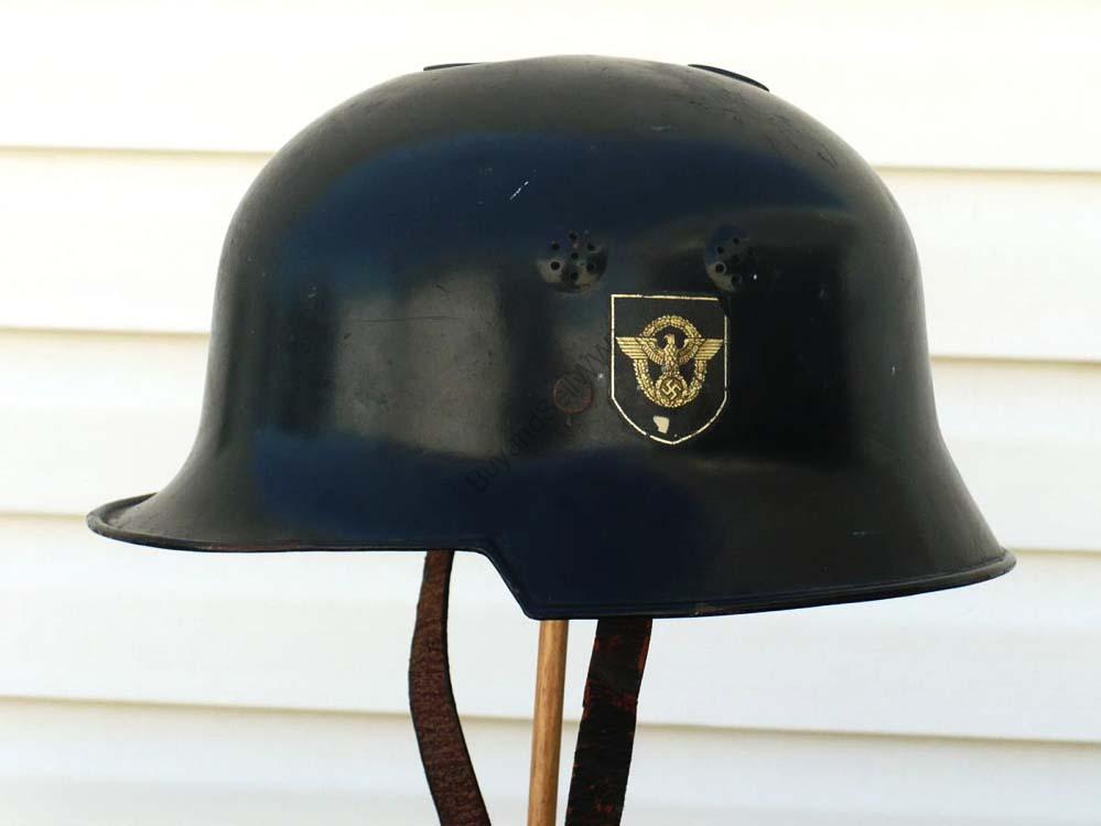 WWII German civilian police or fireman helmet