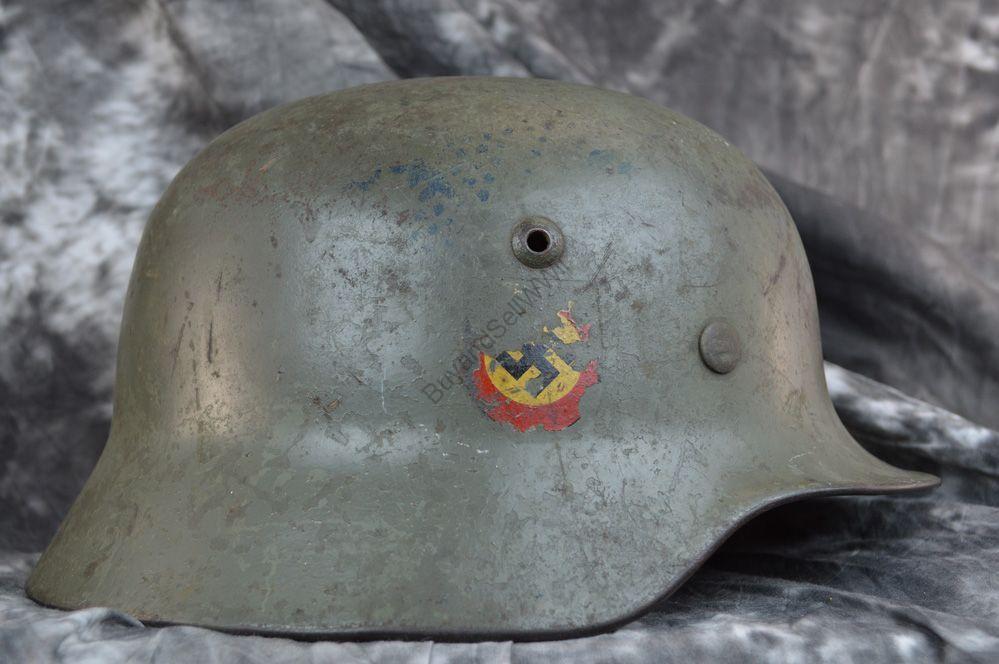 WW2 German police helmet with party shield