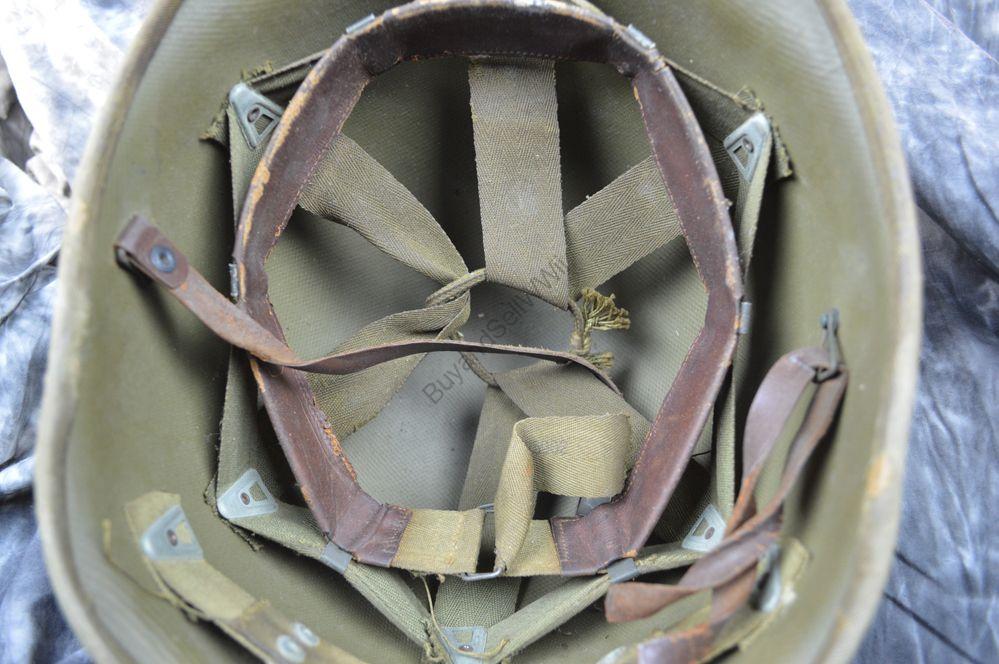 WW2 US Colonel Helmet with Hawley Liner — view 5