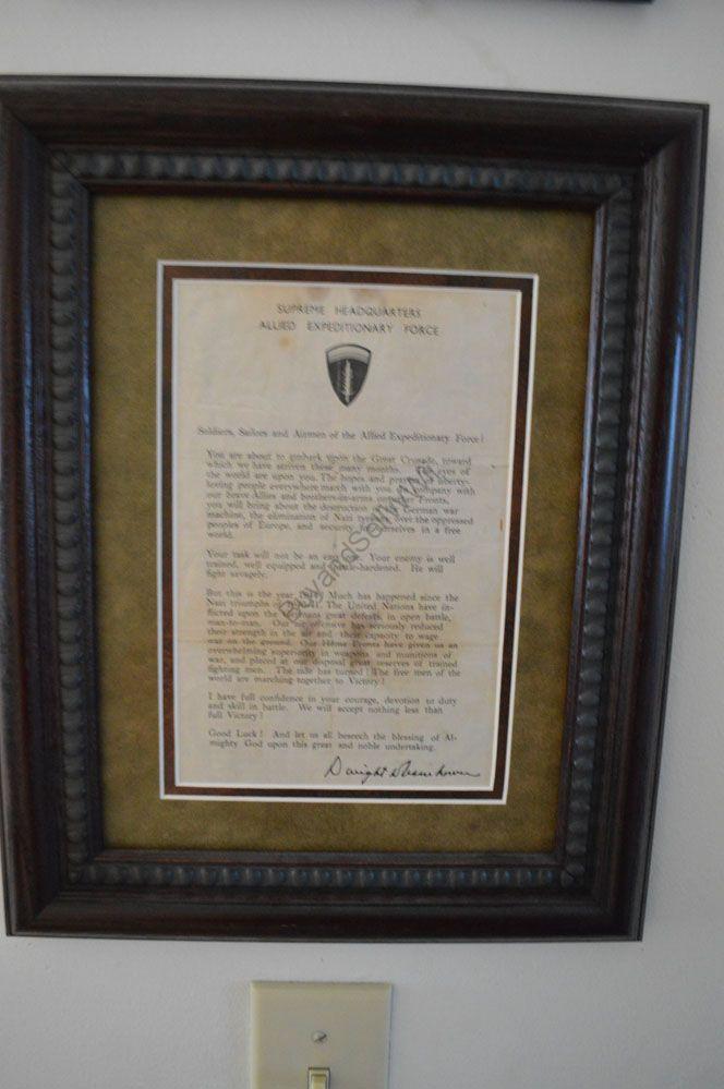 WWII Eisenhower D-Day Order of the Day letter
