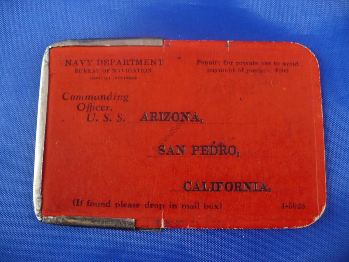 USS Arizona liberty card — detail