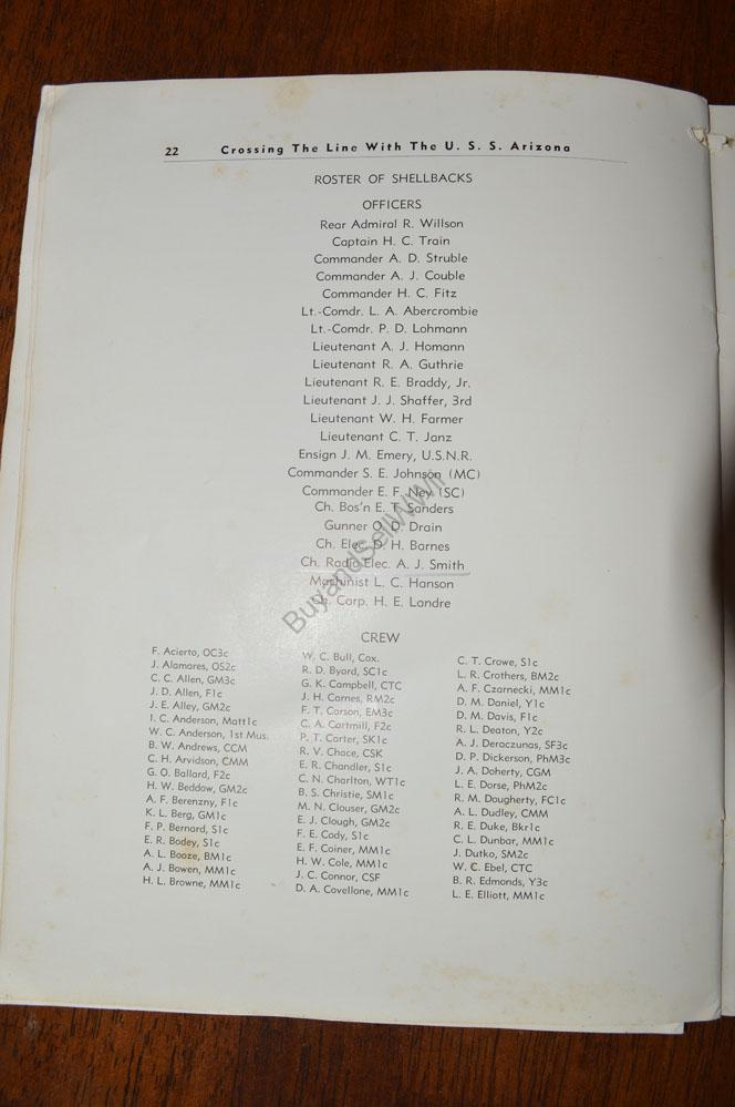 USS Arizona Crossing the Line — photograph 21